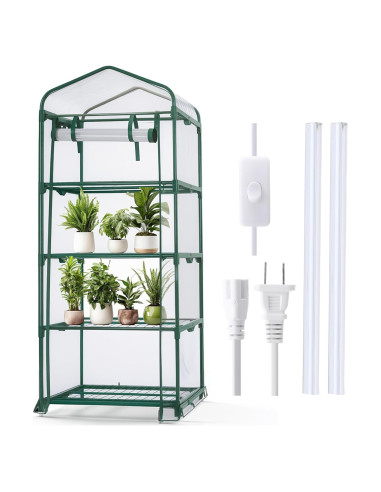 Invernadero Mini 4 Niveles Baquler con 2 Luces de Crecimiento