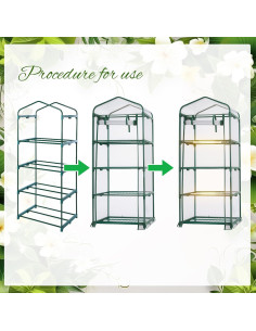 Invernadero Mini 4 Niveles Baquler con 2 Luces de Crecimiento 2