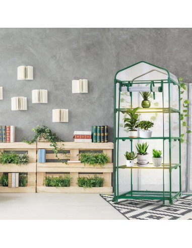 Invernadero Mini 4 Niveles Baquler con 2 Luces de Crecimiento