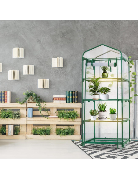 Invernadero Mini 4 Niveles Baquler con 2 Luces de Crecimiento