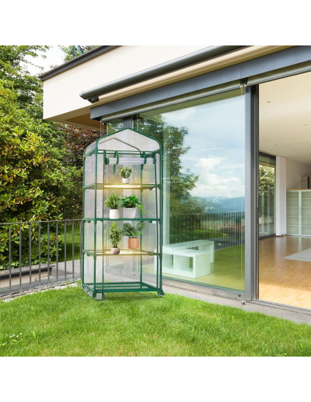 Invernadero Mini 4 Niveles Baquler con 2 Luces de Crecimiento