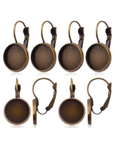 20 Ganchos de Pendientes de Palanca Aylifu Bronce Antiguo 25mm