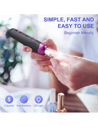 Kit de Manicura y Pedicura Eletorot 8 en 1 Recargable Inalámbrico