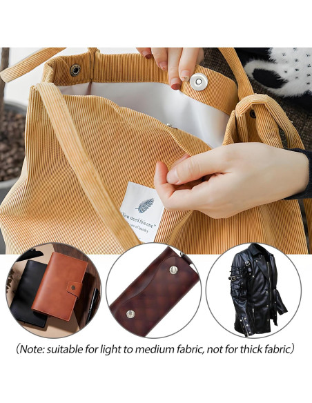 Kit de Sujetadores a Presión Coufce 15mm Metal Negro - 15 Sets