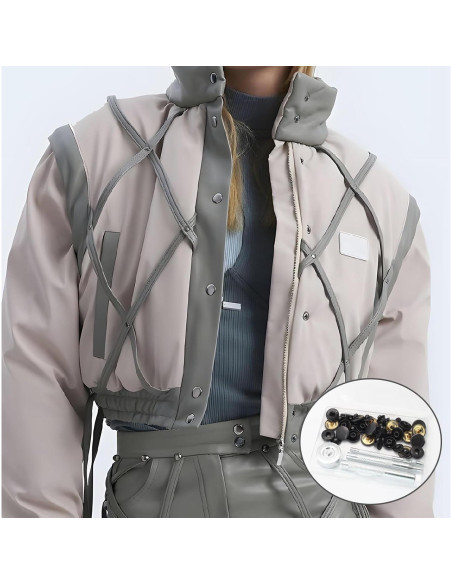 Kit de Sujetadores a Presión Coufce 15mm Metal Negro - 15 Sets