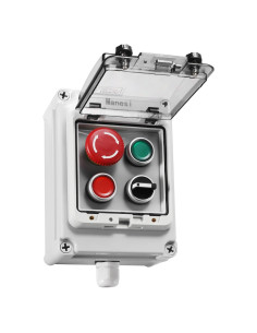 Caja de Interruptor IP67 Manesi 175x125x75mm Rojo/Verde