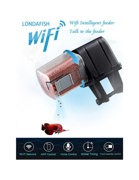 Alimentador Automático de Peces LONDAFISH WiFi Control Voz