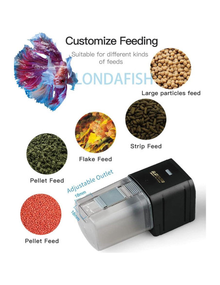 Alimentador Automático de Peces LONDAFISH WiFi Control Voz