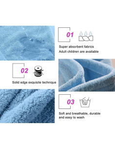 Toalla de Microfibra para el Cabello Kipzy - 3 Unidades, Suave y Absorbente 2