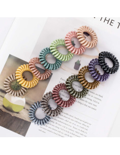 Lazos de Pelo en Espiral 79STYLE - 30 Pcs, 10 Colores Clásicos 2