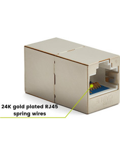 Acoplador Inline Cat6A Blindado trueCABLE - Paquete de 2 2