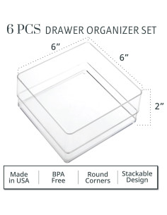 Organizadores de Cajones Apilables STORi - 6 Piezas 15.24 cm 2