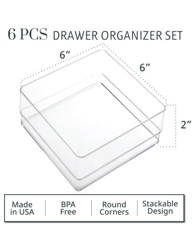 Organizadores de Cajones Apilables STORi - 6 Piezas 15.24 cm