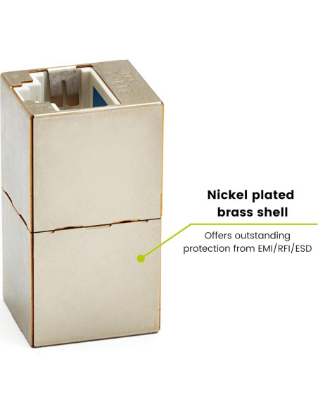 Acoplador Inline Cat6A Blindado trueCABLE - Paquete de 2