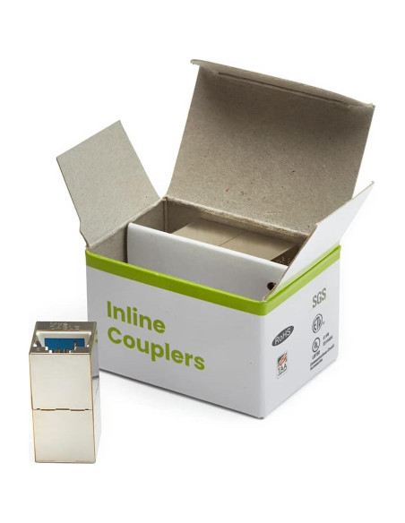 Acoplador Inline Cat6A Blindado trueCABLE - Paquete de 2
