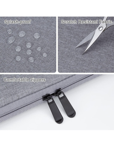 Funda Acolchada para Laptop HEDUGO 33-36 cm Gris con Bolsillo