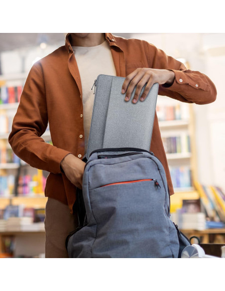 Funda Acolchada para Laptop HEDUGO 33-36 cm Gris con Bolsillo