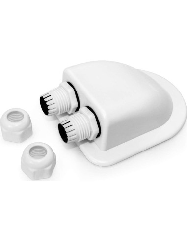 QWORK Carcasa Doble Entrada de Cable IP68 Impermeable 2 Pcs