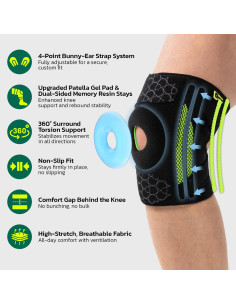 Férula para Rodilla aoFIT Mediana con Estabilizadores y Gel 2