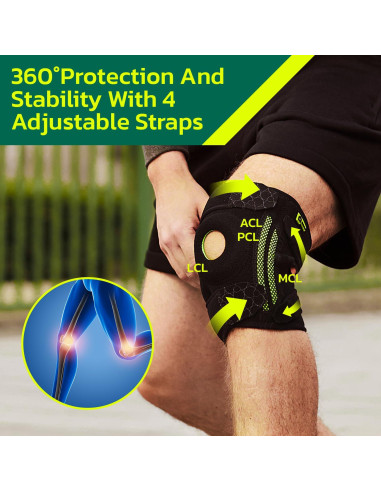 Férula para Rodilla aoFIT Mediana con Estabilizadores y Gel