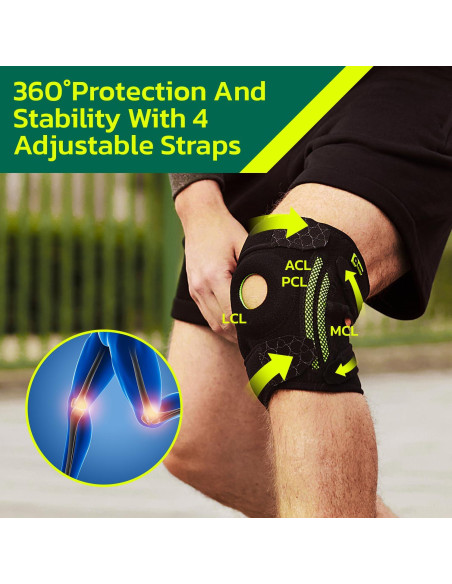 Férula para Rodilla aoFIT Mediana con Estabilizadores y Gel