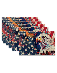 Juego de 6 Manteles Americanos Snowmolle 30x45 cm Lino Resistente