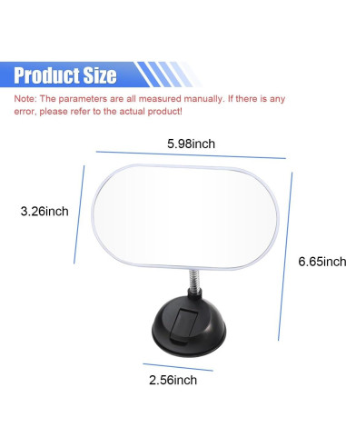 Espejo Retrovisor para Bebés DUSCOKE Ajustable 360 Negro