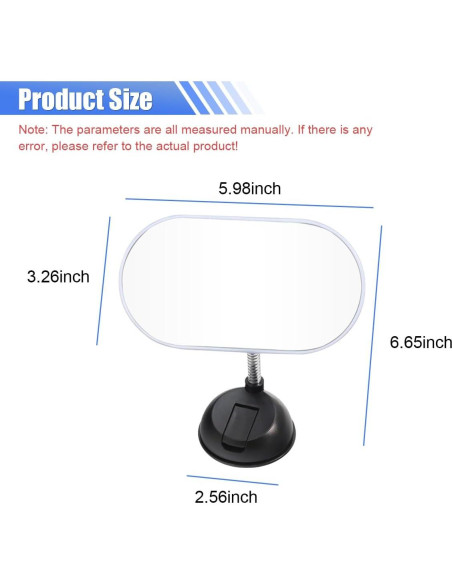 Espejo Retrovisor para Bebés DUSCOKE Ajustable 360 Negro