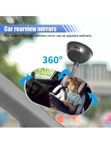 Espejo Retrovisor para Bebés DUSCOKE Ajustable 360 Negro