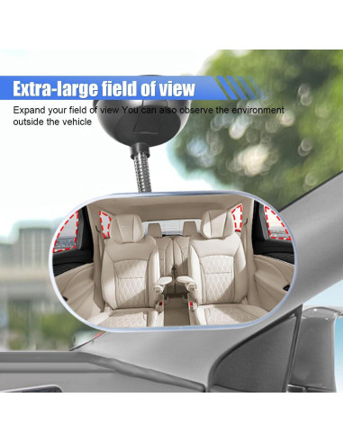 Espejo Retrovisor para Bebés DUSCOKE Ajustable 360 Negro