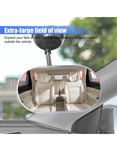 Espejo Retrovisor para Bebés DUSCOKE Ajustable 360 Negro