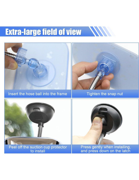 Espejo Retrovisor para Bebés DUSCOKE Ajustable 360 Negro