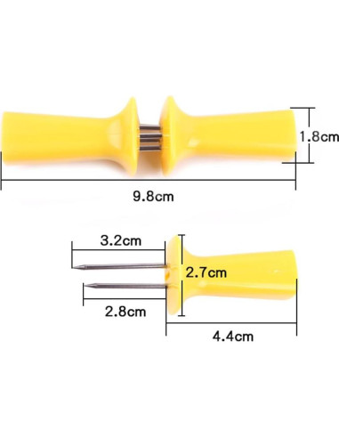 Tenedores de Maíz de Acero Inoxidable SUPVOX - 16 Pcs