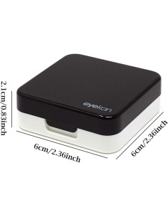 Estuche para Lentes de Contacto Honbay Negro con Espejo 2