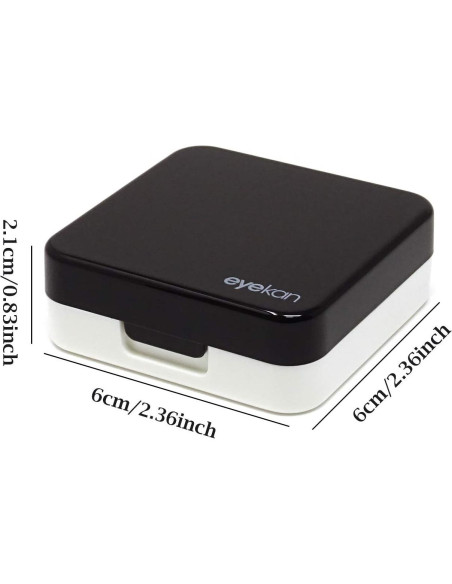 Estuche para Lentes de Contacto Honbay Negro con Espejo