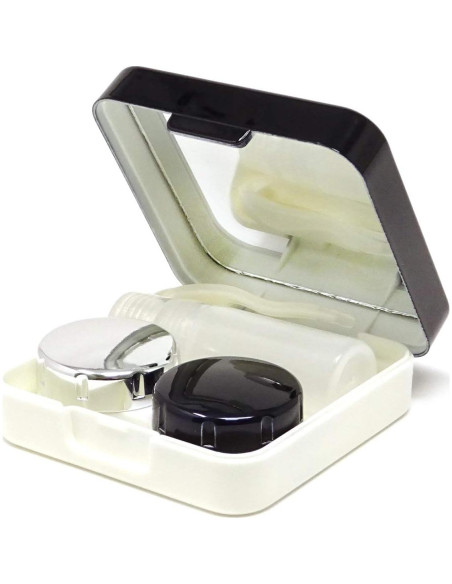 Estuche para Lentes de Contacto Honbay Negro con Espejo
