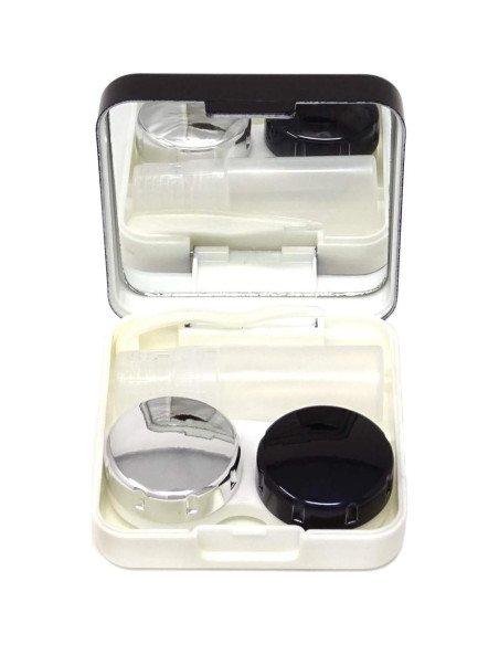Estuche para Lentes de Contacto Honbay Negro con Espejo