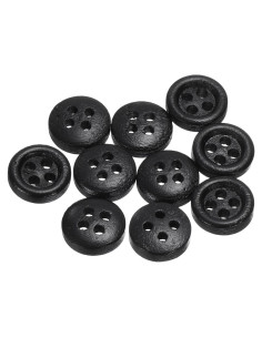 Botones de Costura de Madera HARFINGTON 10mm Negros 10 Piezas