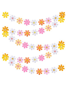 Juego de 5 Banderas de Margarita Boho Augisteen 3m Decorativas