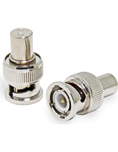 Terminador BNC 50 Ohm RFAdapter - 2 Paquete Conectores Coaxiales