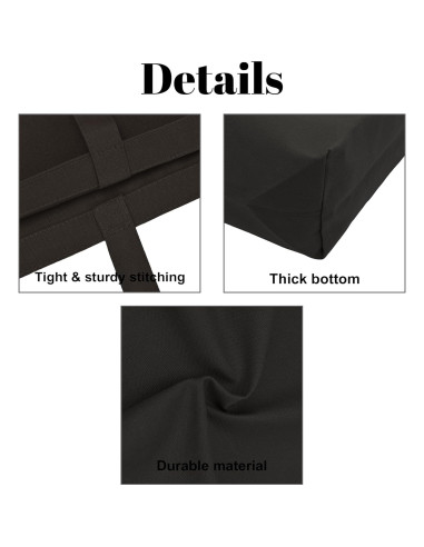 Bolsa de Lona Grande Ghsiuly Reutilizable 68.6x39.4cm Negra