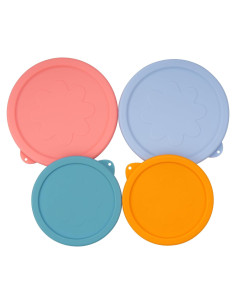 Tapa de Silicona LUVCOSY para Recipientes de Vidrio - 4 Piezas