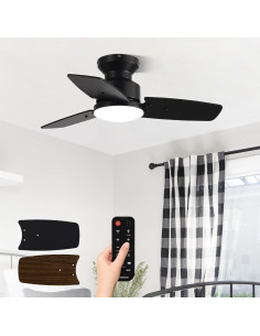 Ventilador de Techo Conciseer 76 cm con Luz y Control Remoto 2