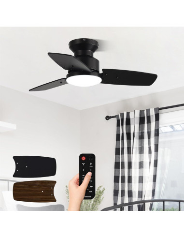 Ventilador de Techo Conciseer 76 cm con Luz y Control Remoto