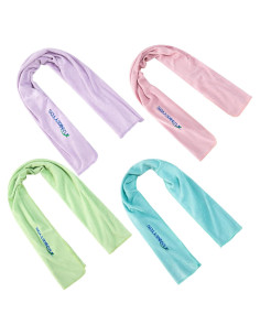 Toallas de Microfibra TIANKEYYDS para Gimnasio y Yoga - Paquete de 4