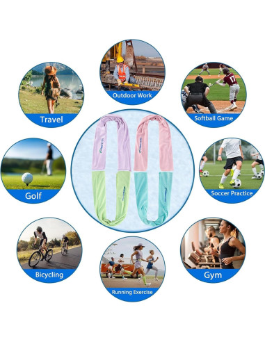 Toallas de Microfibra TIANKEYYDS para Gimnasio y Yoga - Paquete de 4