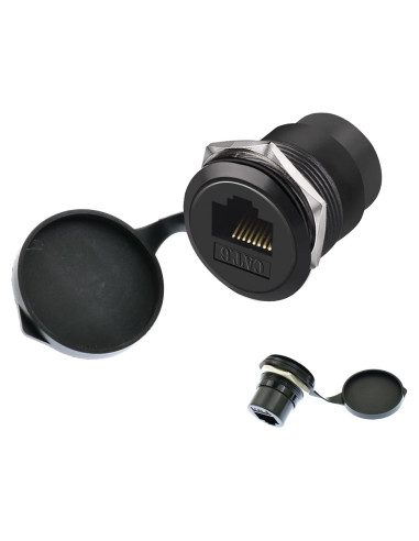 Adaptador de Montaje en Panel RJ45 Cat6A Hembra a Hembra 10 Gbps