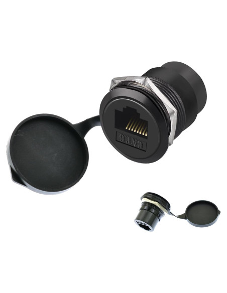 Adaptador de Montaje en Panel RJ45 Cat6A Hembra a Hembra 10 Gbps