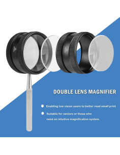 Lupa de Mano Rongon 35X con Lente de Vidrio 50mm 2