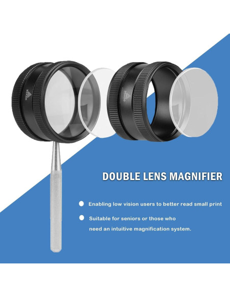 Lupa de Mano Rongon 35X con Lente de Vidrio 50mm